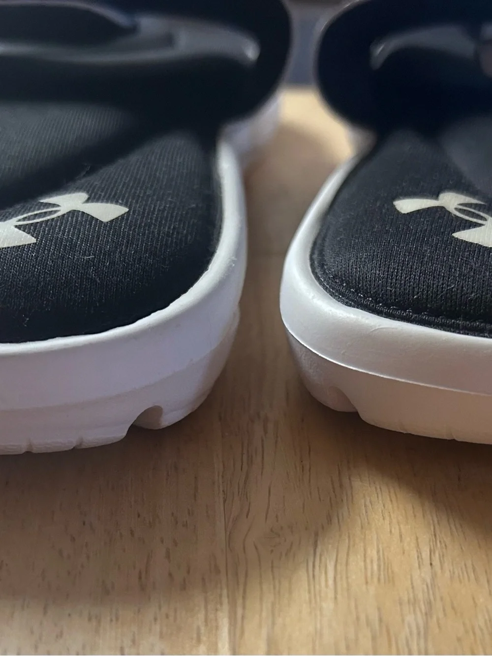 Under Armour Black & White Comfort Slide Sandals
